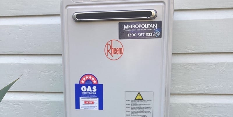 A gas hot water system installed by Metro Hot Water